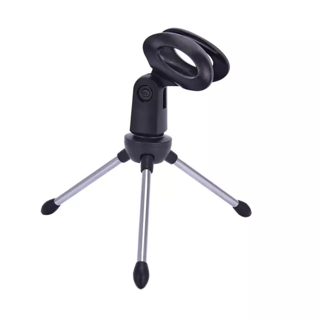 Mic Stand Tripod Bracket Portable Zinc Alloy Desktop Table Adjustable Holder JI