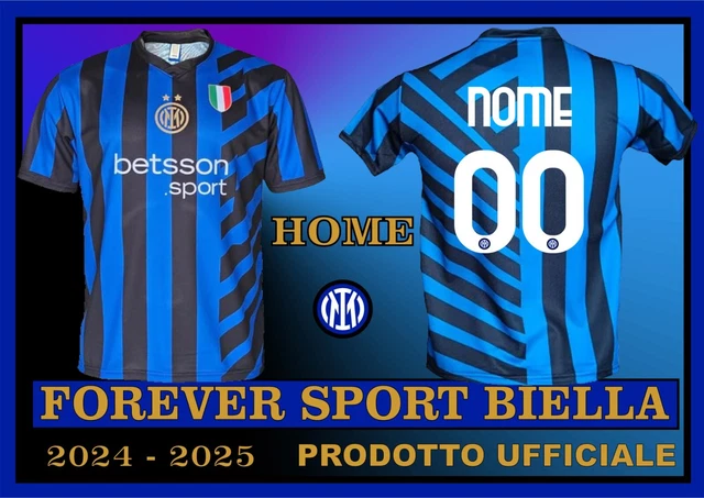 Maglia Calcio Thuram 9 Neroazzurra Stagione 2024/2025 - Replica Autorizzata, Poliestere, Taglie Bambino/Adulto - Foto 14