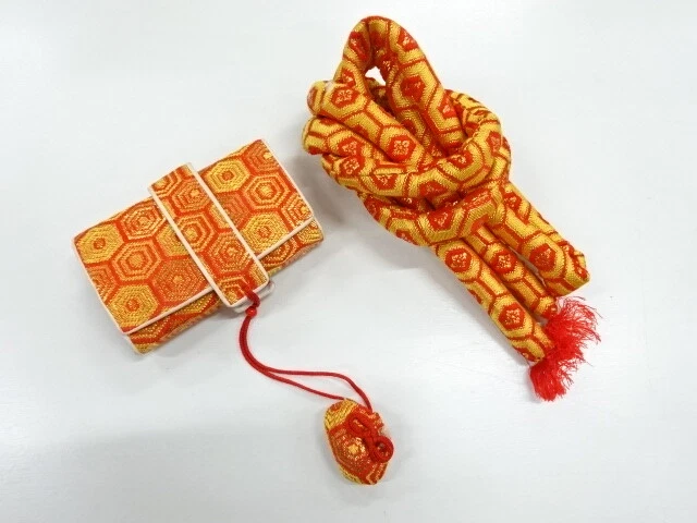 6408939: Japanese Kimono / Antique Hakoseko & Marukuge Cord Set For Kids / Woven