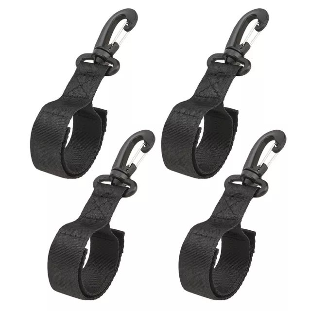 Boucle de pagaie de kayak 4 pièces noir gonflable bateau nylon + sangle en plas