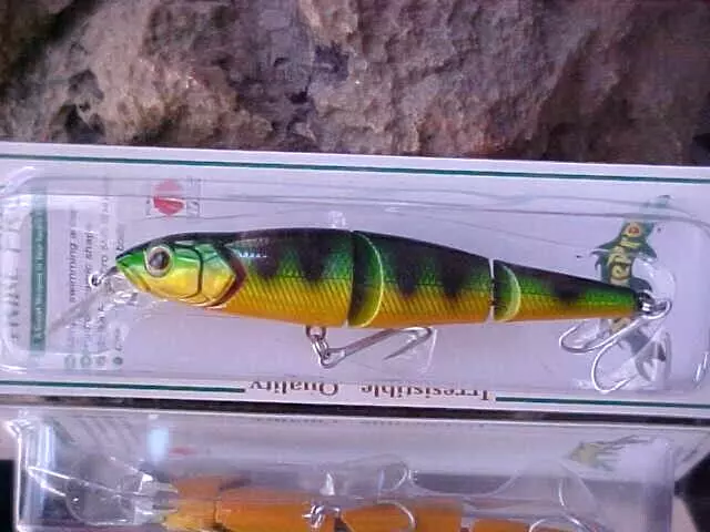 Strike Pro Jointed Flying Fish Floating Minnow Lure EG-079J#A17 in HOT PERCH