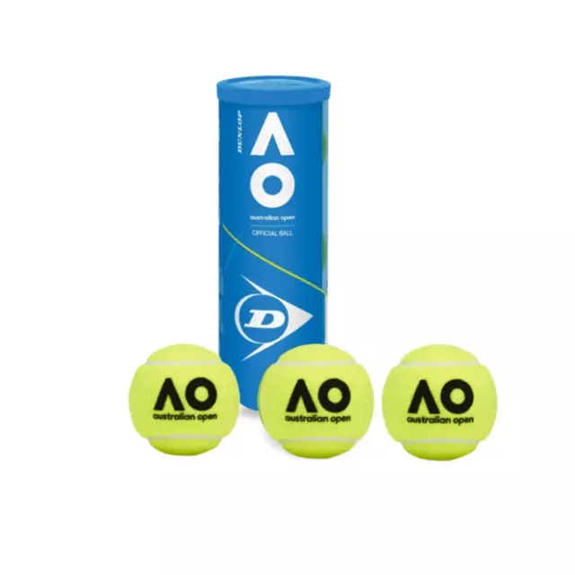 New Australian Open Offical Dunlop Tennis Balls 6 Ball for 2 Cans 2