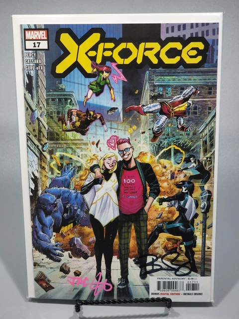 Marvel Comics X-Force #17 2021 VF+/NM Signed By Benjamin Percy & Joshua Cassara