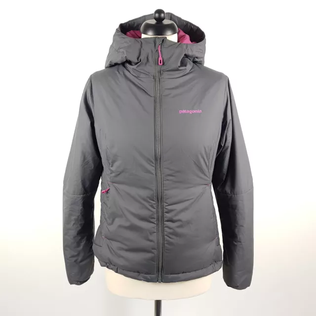 Patagonia Micro Puff Hoody Steppjacke Damen S Grau Lila Primaloft Jacke