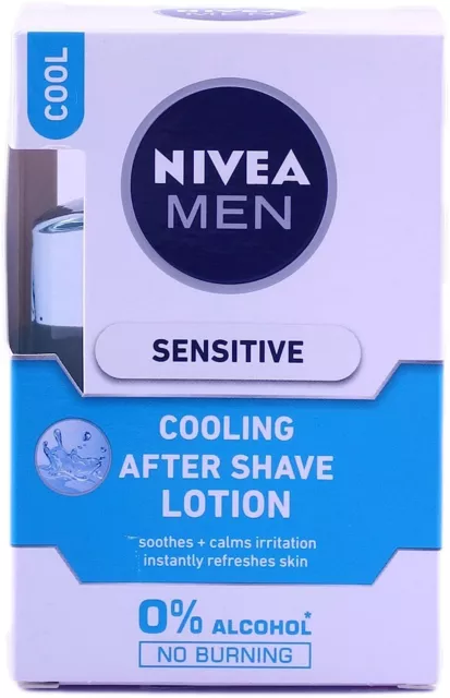 NIVEA Hombre Enfriamiento After Shave Loción - 100ml - Piel Sensible Fresco