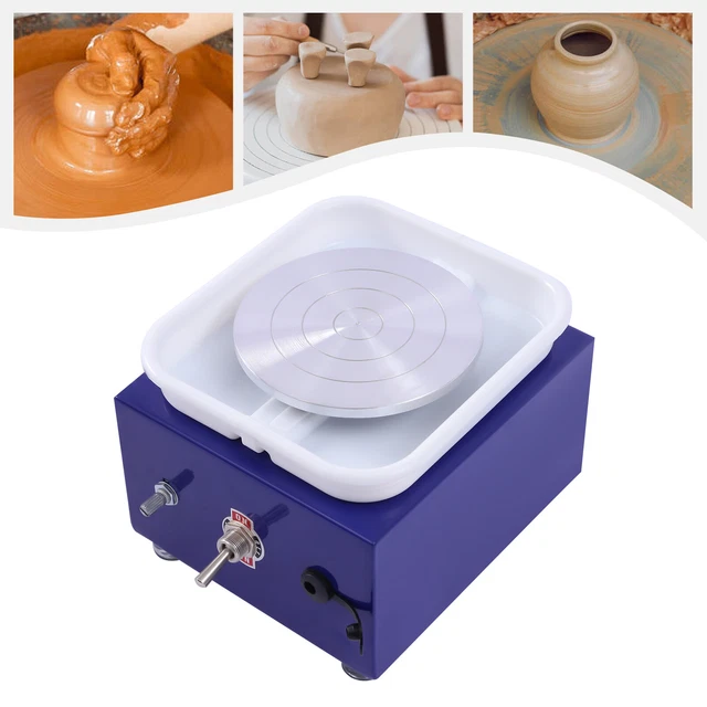 Tocadiscos eléctricos mini máquina de ruedas de cerámica 2000 rpm con lavabo extraíble