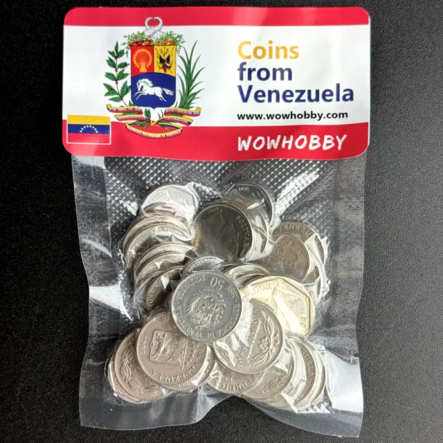 Venezuelan Coin Collection Lot, 45 Random Coins from Venezuela, Coin Collecting