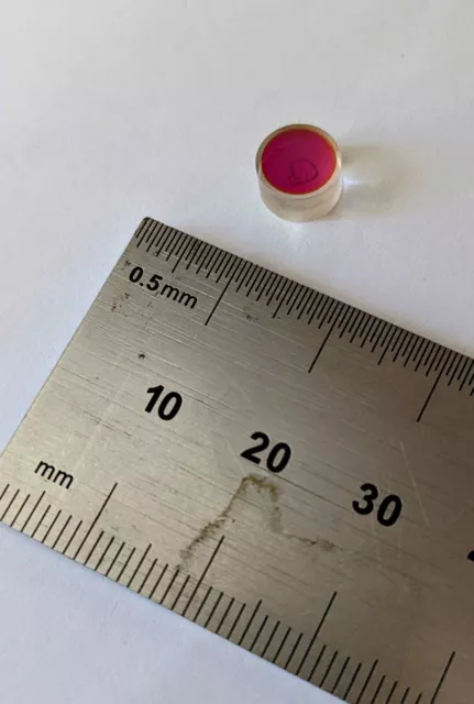 Spectra  Physics:  High Power Coated Laser Optic Cavity Lens  -  (7mm in Dia.)