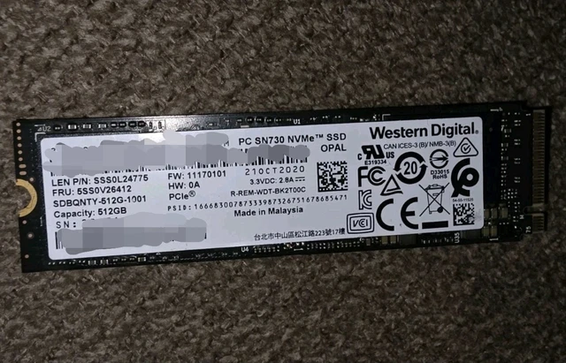SAMSUNG PM 981a 512GB SSD M.2 PCIe (Gen3 x 4) NVMe (MZVLB512HBJQ-000L7