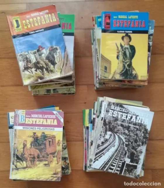 Lote de 25 bolsilibros pulp novelas de Marcial Lafuente Estefania