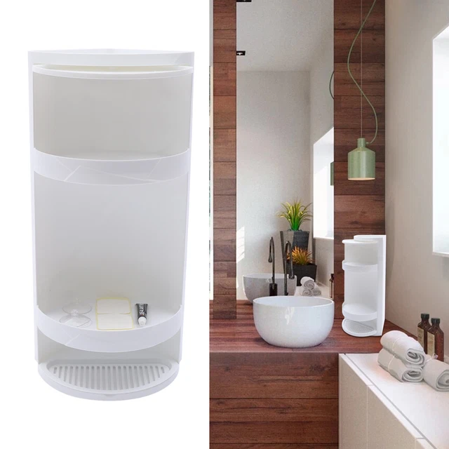CORNER SHELF ROTATING Triangle Rack Bathroom Caddy Storage Holder