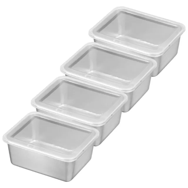 4 Pcs Food Storage Cases Fresh Keeping Container Crisper Lunch Box
