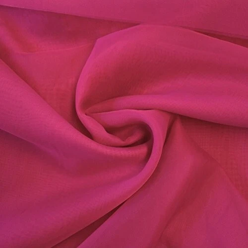 Tissu Soie Indien Rose - Lot Pour Couture (env. 1 Mètre) - Résistant Aux Rides - Neuf