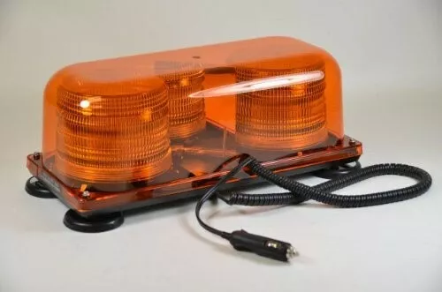 12V-24VDC Magnetic Snow Plow Warning Amber Truck Pickup Strobe Light Bar Beacon