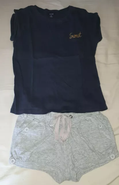 lot 3 pièces short fille 6 ans gris okaidi + tee shirt noir kiabi + legging rose