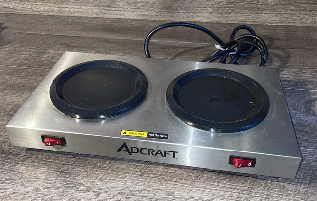 Adcraft Coffee Warmer WP-2 Side by Side  Plate With 2 Stations