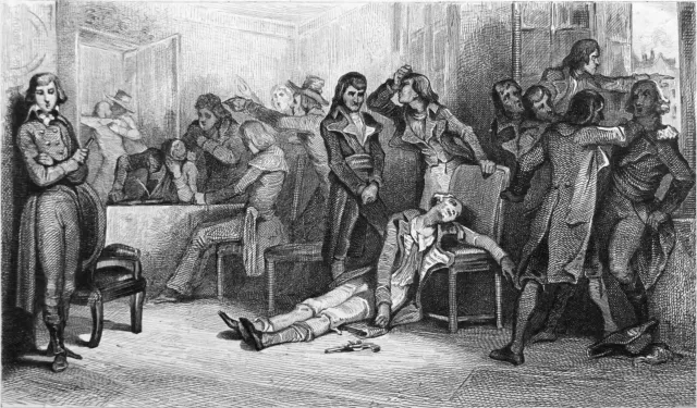 RÉVOLUTION FRANÇAISE - ARRESTATION de ROBESPIERRE - Gravure du 19e siècle