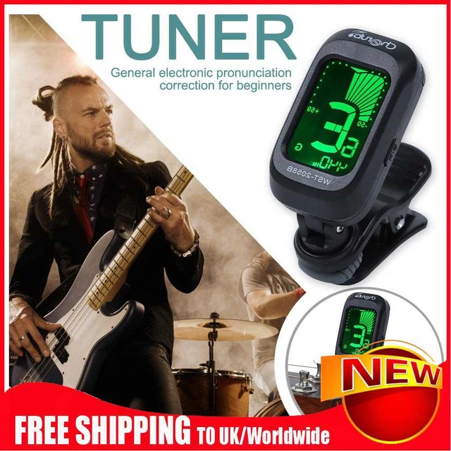 Ukulele Bass Clip-on LCD Display Tuning for Beginners Stringed Musical