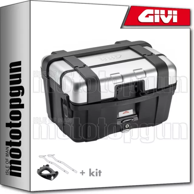 Givi Top Case Trekker Black Line Trk46N + Porte-Paquet Honda Cb 500 X 2016 16