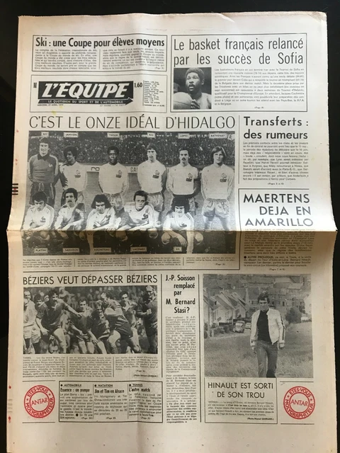L'Equipe Journal Original Du 16 Septembre 1977 - Nantes, Saint-Etienne, Tennis - Bon état