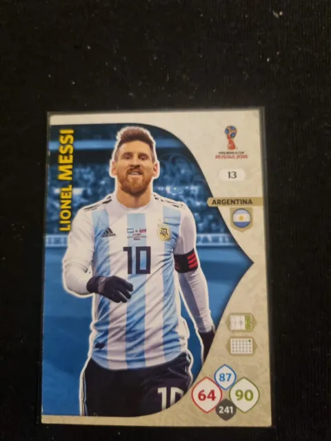 Carte Panini Adrenalyn Xl Fifa World Cup Russia 2018 Lionel Messi #13 Argentina