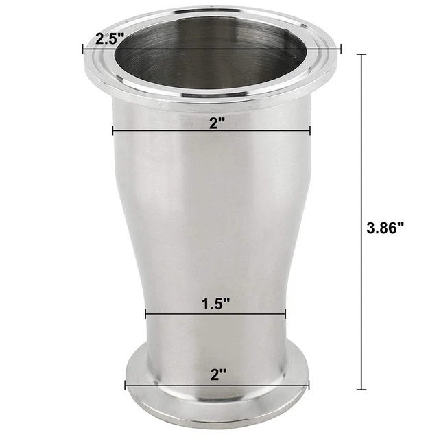 Réducteur concentrique en acier inoxydable robuste pour applications tri pince