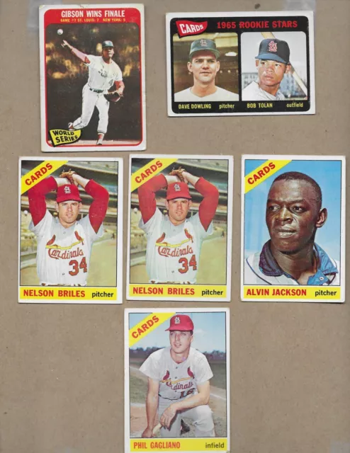 Vintage St. Louis Cardinals 1965,1966,1967,1969,1971 Topps  Baseball Cards