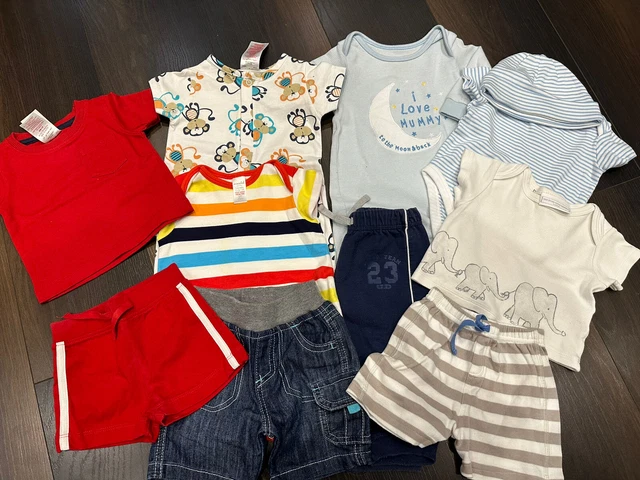 PACCHETTO BAMBINO 3/6 MESI incl. Next, Stivali, John Lewis, Zoo Blu 11 articoli