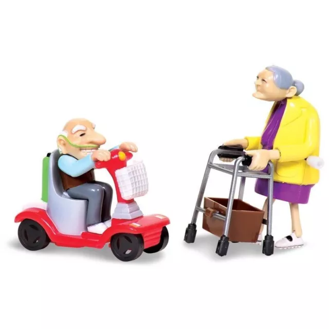 Wind Up Racing Granny And Grandad - 27470 Clockwork Classic Race Kids Fun Toy 2