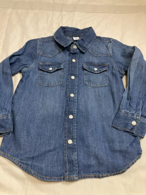 Old Navy Baby Girl denim shirt size 4 T