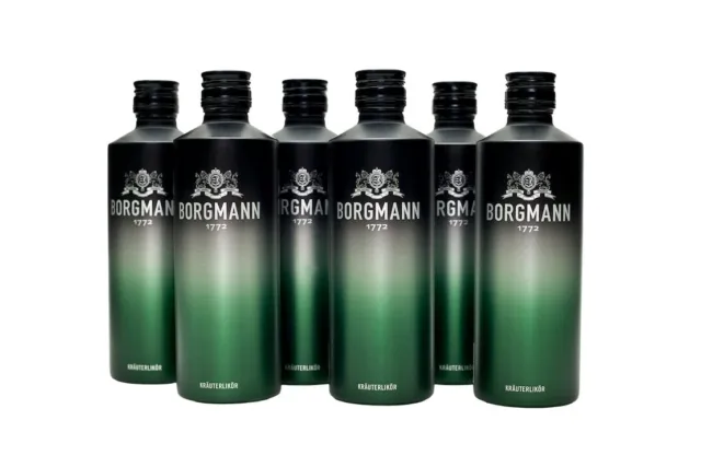 6x Borgmann 1772 Kräuterlikör 0,50 l GASTRO BOX NEU