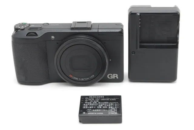 [NEAR MINT] Ricoh GR 16.2MP APS-C Compact Digital Camera Black From JAPAN