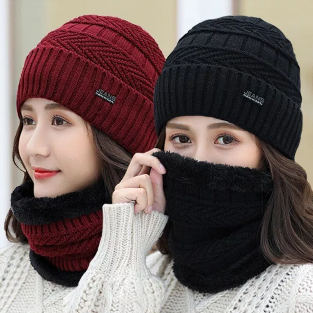 Rebbajas! Nuevos Sombreros Con bufanda Gorros Para Mujeres De Invierno Cálidos