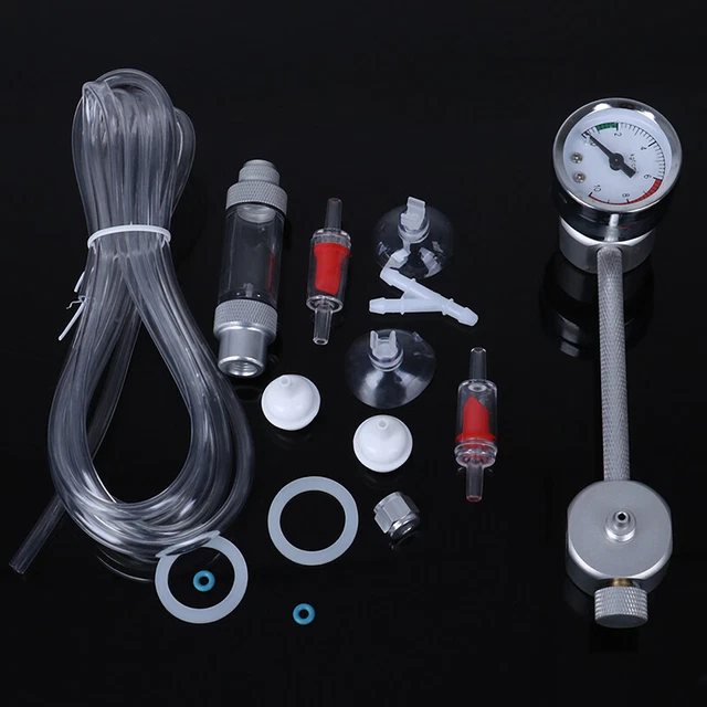 AQUARIUM DIY CO2 Generator System Kit With Pressure Air Flow Adjustment
