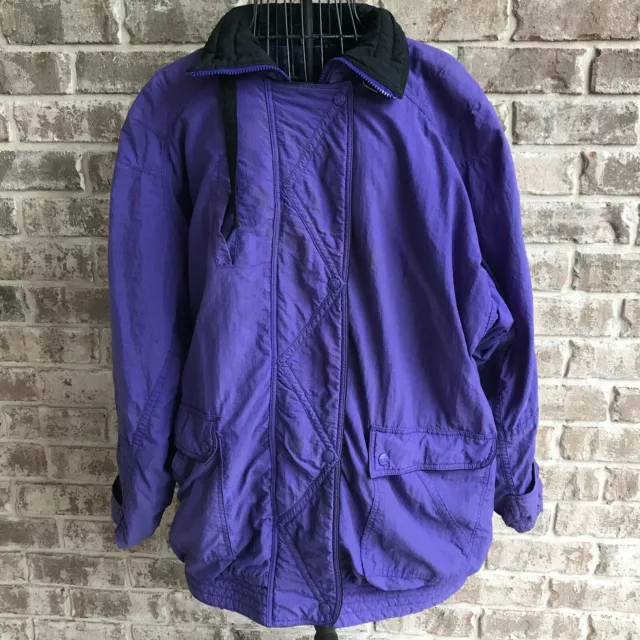 ANDY JOHNS WOMAN Jacket Sz M Purple Ski Snow Mobile Board Hike Winter ...