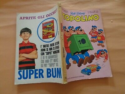Topolino N° 634 Originale Mondadori/Disney Molto Buono 1968 Bollini