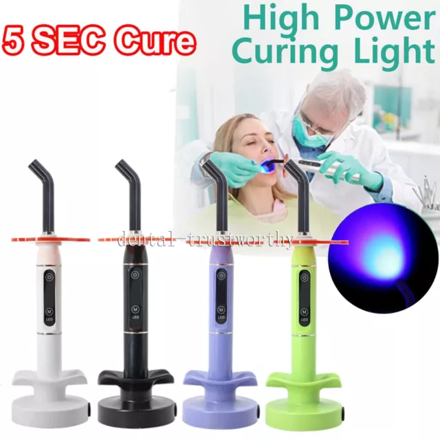 Dental Wireless Cordless LED Cure Curing Light Lamp 2000mw 5W Tool Resin Cure