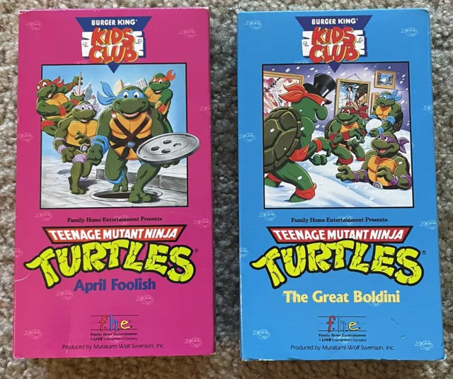 TEENAGE MUTANT NINJA Turtles VHS TMNT Burger King Kids Club Superhero