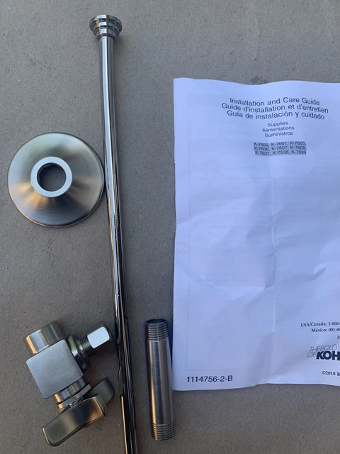 Kohler 3/8 in. Brass NPT Angle Supply Valve in Vibrant Brushed Nickel