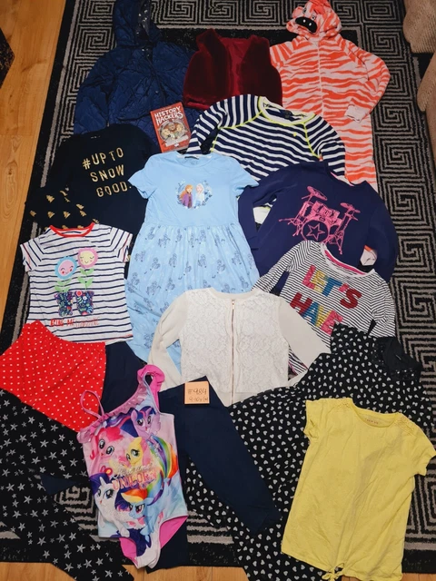 #984-XXL Enorme pacchetto di vestiti per ragazze 9-10 anni NEXT RALPH RIVER M&S H&M GEORGE