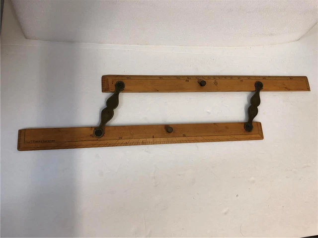 Antique CAP'T FIELD'S IMPROVED Nautical Drafting Parallel Rule Ship Boat Measure Antique CAP'T FIELD'S IMPROVED Nautical Drafting Parallel Rule Ship Boat Measure