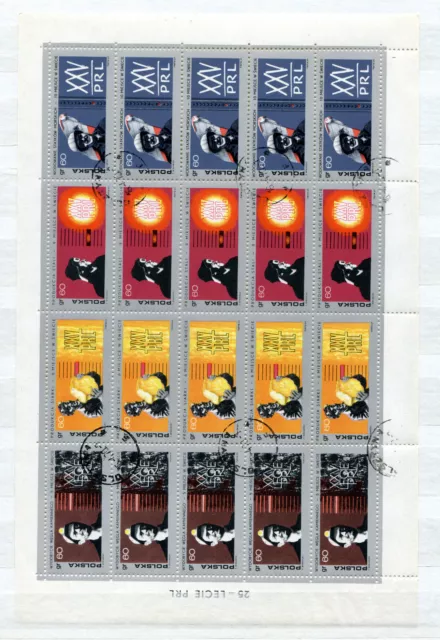 Briefmarken, Polen, Polska, Kleinbogen, 4 x Fi 1789-92, 1969, gest