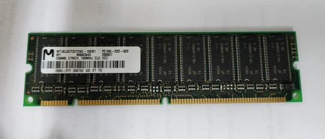 Barrette Mémoire RAM SDRAM PC100 64 Mo ECC - DIMM 168 Broches Barrette Mémoire RAM SDRAM PC100 64 Mo ECC - DIMM 168 Broches