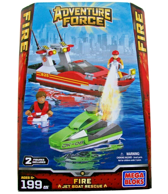 MEGA BLOKS ADVENTURE FORCE - FIRE JET BOAT RESCUE Ref. 94419 - 199 ...