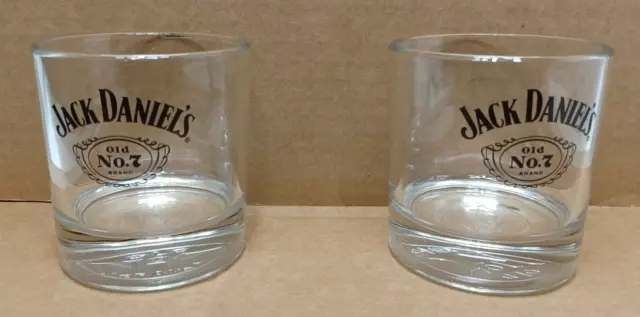 Jack Daniels Old No. 7 Whiskey Glasses - Lot of 2