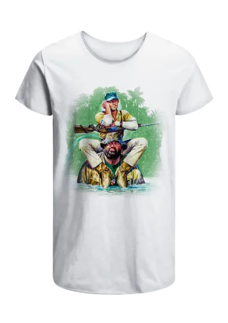T-Shirt Bud e Terence divertente Uomo Abbigliamento 100%Cotone Taglia da S a XXL