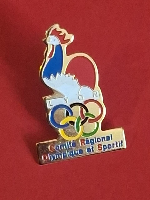 Vieux Pin's Olympique Mexico 1968 – Picto Aviron Avec Logo Argenté, Super état !