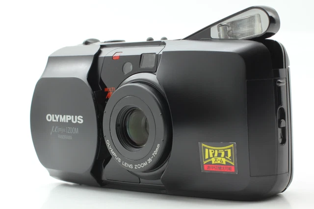 [Near MINT] Olympus μ mju Zoom Panorama Point & Shoot Black Film Camera JAPAN