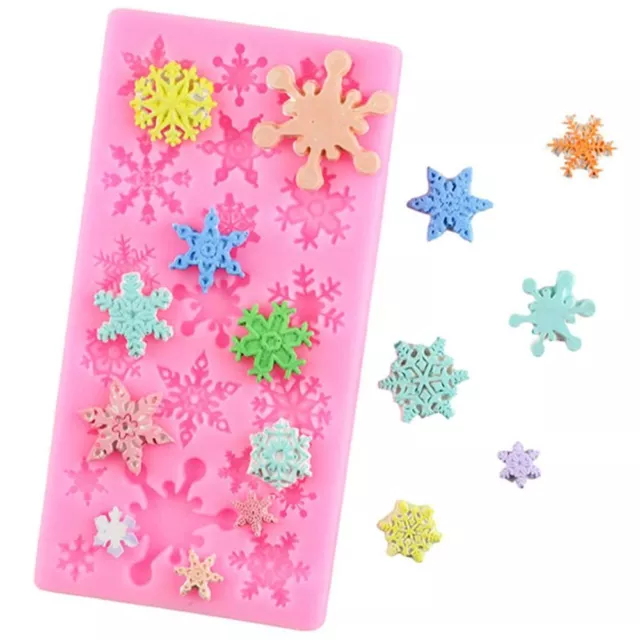 Snowflake Silicone Lace Molds 3d Christmas Decorations Chocolate Cake Fondant 1p