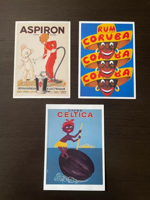 Vintage Cartexpo/Clouet French Postcards Set of 3 8X6 Inches Each